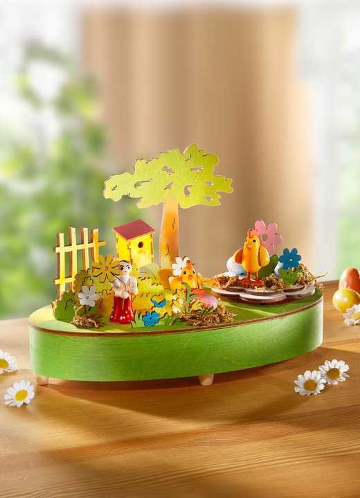 Ostern - Bezaubernde Spieluhr aus Holz, in Farbe BUNT Ansicht 2
