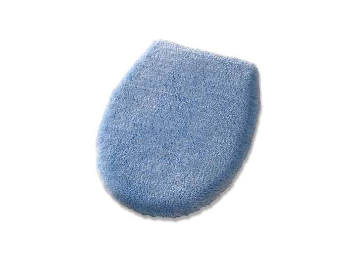 - Badgarnitur von Grund mit rutschhemmender Rückseite, in Größe 100 (Vorleger halbrund, 50/ 80 cm) bis 112 (WC-Deckelbezug, 47/ 50 cm), in Farbe BLAU Ansicht 1