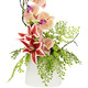 Kunst- & Textilpflanzen - Bezauberndes Orchideen-Gesteck in Vase, in Farbe ORANGE – Farbe ORANGE – Ansicht 2
