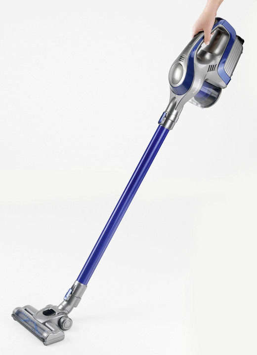 - Akku-Handstaubsauger, der selbst hartnäckige Tierhaare entfernt, in Farbe BLAU-SILBER Ansicht 2