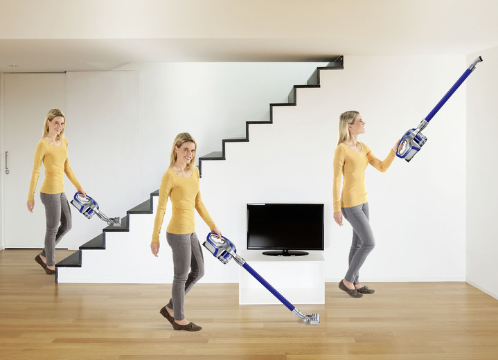 - Akku-Handstaubsauger, der selbst hartnäckige Tierhaare entfernt, in Farbe BLAU-SILBER Ansicht 5