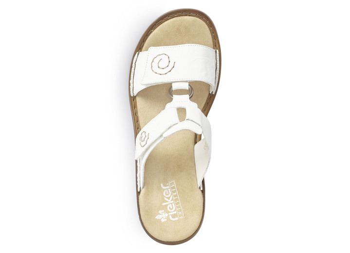 Sandaletten & Pantoletten - Rieker, modische Damen-Pantoletten, Weite H, mit Klettverschluss, in Größe 036 bis 042, in Farbe WEISS Ansicht 5