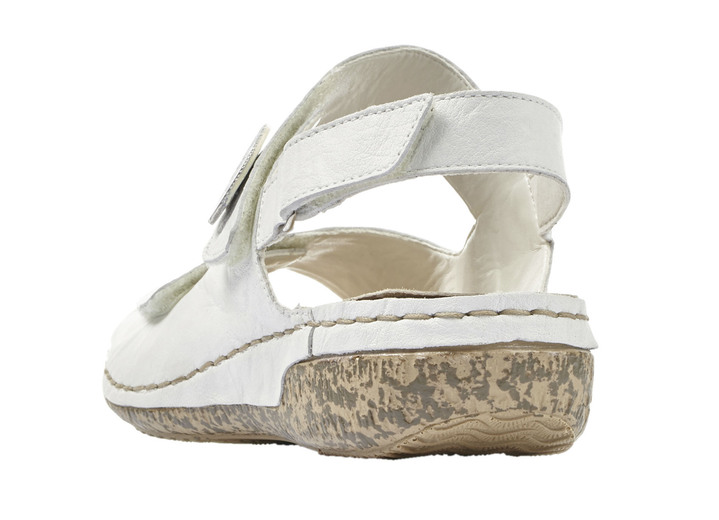 Sandaletten & Pantoletten - Rieker, bequeme Damen-Sandalen, Weite H, mit herausnehmbarem Fußbett, in Größe 036 bis 042, in Farbe WEISS Ansicht 3