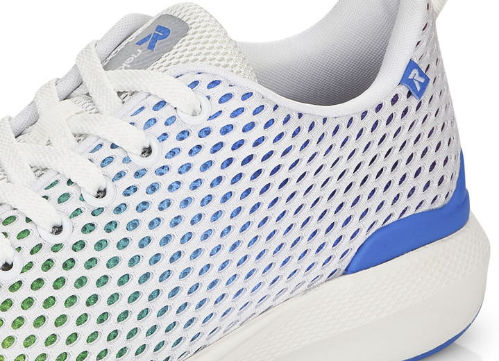 Komfortschuhe - Rieker Sneaker mit Regenbogen-Farbverlauf, in Größe 036 bis 042, in Farbe WEISS-BUNT Ansicht 5