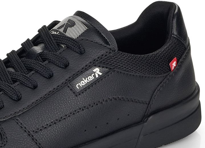 - Rieker Schnür-Sneaker aus Nappaleder, in Größe 040 bis 046, in Farbe SCHWARZ Ansicht 4