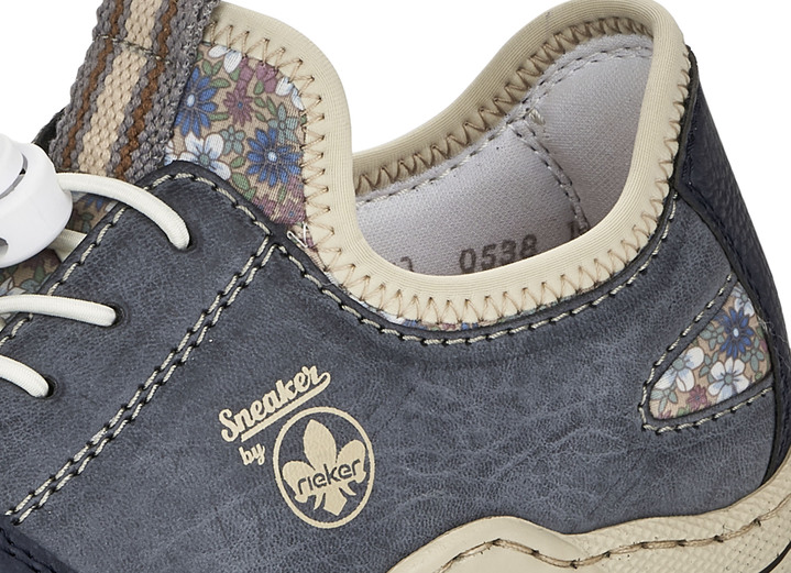 Slipper & Schnürschuhe - Rieker, sportliche Damen-Sneaker, mit herausnehmbarem Fußbett, in Größe 036 bis 042, in Farbe JEANS-BEIGE Ansicht 4