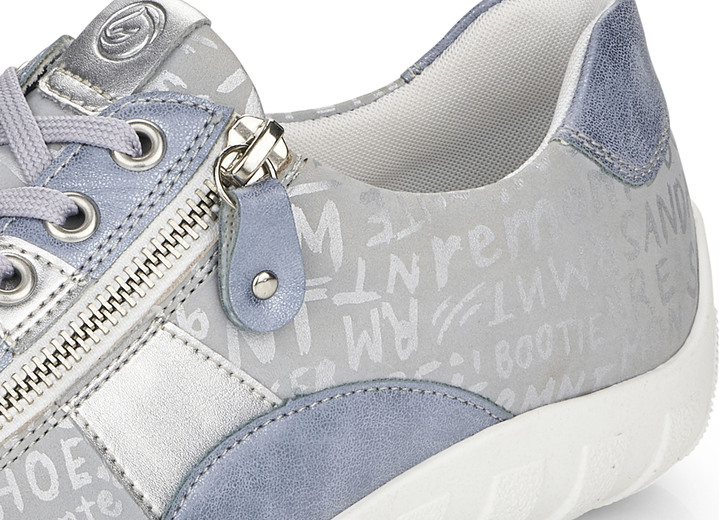 Remonte - Remonte Sneaker mit bedruckten Besätzen Ansicht 3 Remonte - Remonte Sneaker mit bedruckten Besätzen, in Größe 036 bis 043, in Farbe HELLBLAU-SILBER Ansicht 3