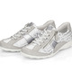 Remonte - Remonte Sneaker mit bedruckten Besätzen – Farbe HELLGRAU-WEISS – Ansicht 3 Remonte - Remonte Sneaker mit bedruckten Besätzen, in Größe 036 bis 043, in Farbe HELLBLAU-SILBER – Farbe HELLGRAU-WEISS – Ansicht 3