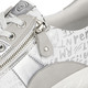 Remonte - Remonte Sneaker mit bedruckten Besätzen – Farbe HELLGRAU-WEISS – Ansicht 4 Remonte - Remonte Sneaker mit bedruckten Besätzen, in Größe 036 bis 043, in Farbe HELLBLAU-SILBER – Farbe HELLGRAU-WEISS – Ansicht 4