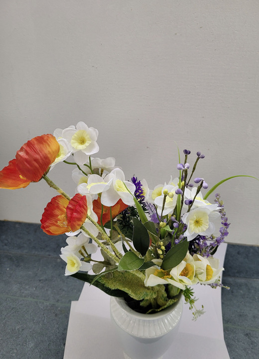 - Blütenzweig aus Kunst- und Texxtilmaterial, in Farbe BUNT Ansicht 2