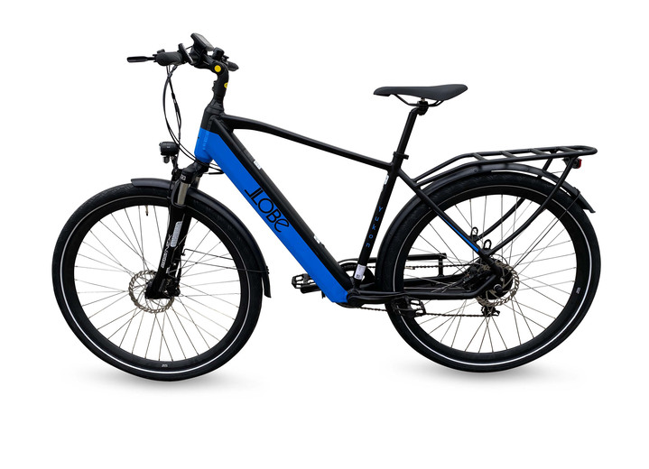 Akku-Zweiräder - Elektro Trekkingbike LLobe Yukon mit Aluminiumrahmem, in Farbe GRAU-BLAU, in Ausführung Herren-Trekkingbike Ansicht 1