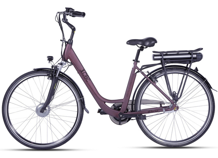 Akku-Zweiräder - Llobe Akku-City-Bike mit Aluminiumrahmen, in Farbe ROT, in Ausführung 36 V/8Ah Akku, Reichweite ca. 70 km Ansicht 1