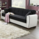 Polstergruppen - Polstermöbel mit Bettfunktion und Bettkasten, in Farbe WEISS-SCHWARZ, in Ausführung Sessel – Farbe WEISS-SCHWARZ – Ansicht 3