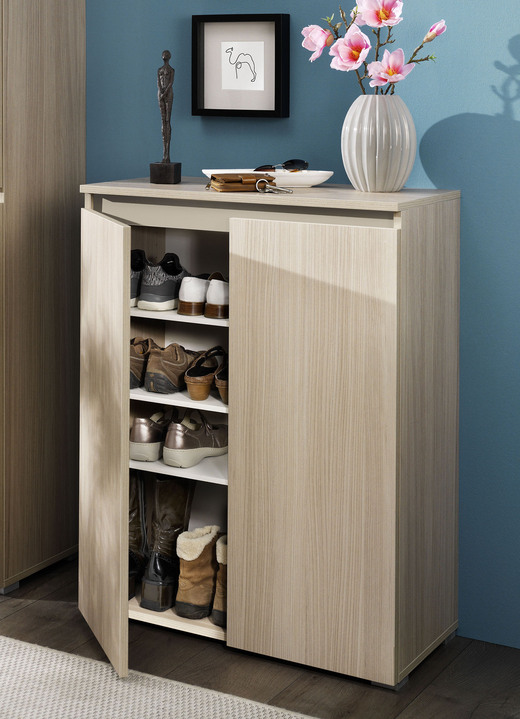 Garderobenmöbel - Pflegeleichte und vielseitig nutzbare Garderobenmöbel, in Farbe EICHE, in Ausführung Garderobe mit Spiegel Ansicht 2