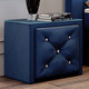 Nachttische - Nachttisch mit Schublade und Glasplatte, in Farbe DUNKELBLAU