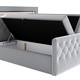 Boxspringbetten - Boxspringbett mit LED-Beleuchtung und Topper, in Farbe TERRA – Farbe GRAU – Ansicht 2