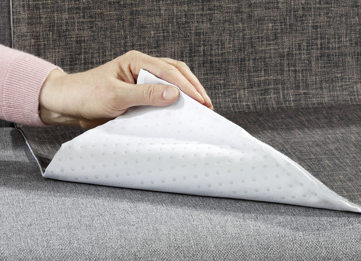 Sessel- & Sofaüberwürfe - Wohnaccessoires aus 100% Baumwolle, Unterseite 100% Schurwolle, in Farbe NATUR, in Ausführung Armlehnenschoner, 2er-Set, mit Schurwoll-Wendeseite Ansicht 5