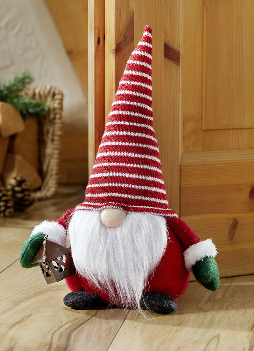 Weihnachtliche Dekorationen - Türstopper Wichtel, in Farbe ROT-WEISS-GRÜN