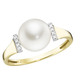 - Damenring mit Süßwasser-Zuchtperle und Brillanten, in Größe 160 bis 220, in Farbe  – Ansicht 2