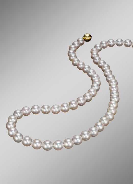 Halsketten - Edle Halskette, mit Akoya-Perlen, in Farbe  Ansicht 1