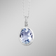 Anhänger - Schicker Anhänger mit beh. Blautopas und synth. Zirkonia, in Farbe  – Ansicht 1