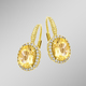 Ohrschmuck - Ohrringe mit echt Citrin und synth. Zirkonia – Ansicht 1 Ohrschmuck - Ohrringe mit echt Citrin und synth. Zirkonia, in Farbe  – Ansicht 1