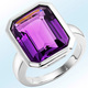 - Moderner Damenring mit echt Amethyst, in Größe 160 bis 220, in Farbe  – Ansicht 1
