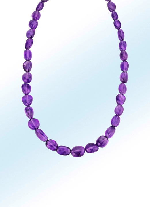 - Zeitlose Halskette mit echt Amethyst, in Farbe  Ansicht 1