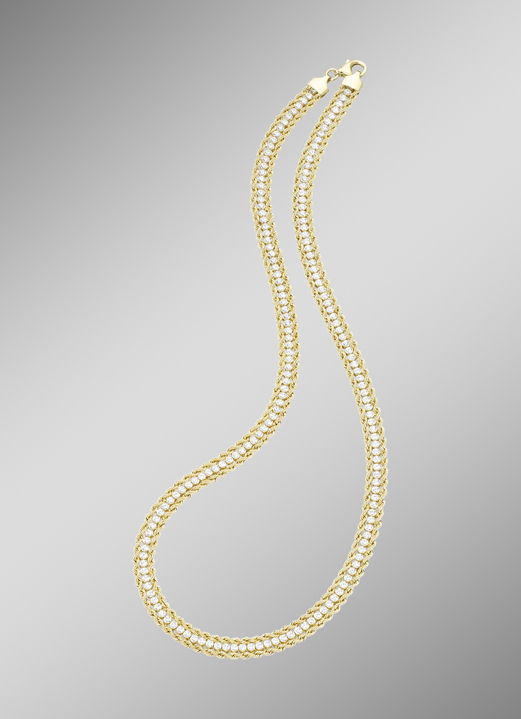 Halsketten - In Bicolor: Garnitur mit synth. Zirkonia Ansicht 3 Halsketten - In Bicolor: Garnitur mit synth. Zirkonia, in Farbe , in Ausführung Armband Ansicht 3
