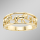 Ringe - Moderner Löwen-Motiv Damenring – Ansicht 1 Ringe - Moderner Löwen-Motiv Damenring, in Größe 160 bis 220, in Farbe  – Ansicht 1