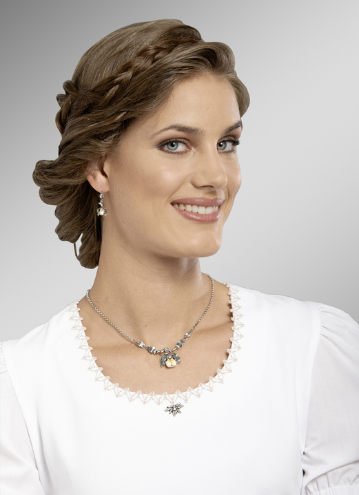 Halsketten - Schicke Garnitur mit echten Grandeln Ansicht 3 Halsketten - Schicke Garnitur mit echten Grandeln, in Farbe , in Ausführung Ohrringe Ansicht 3