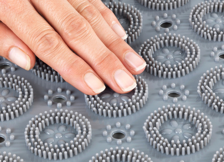 Massage - Duschmatte mit Fußreflexzonenmassagenoppen, in Farbe GRAU Ansicht 2