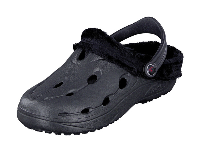 Hausschuhe - Dux Winter Clog: Ihr Lieblingsschuh bei kalten Füßen Ansicht 1 Hausschuhe - Dux Winter Clog: Ihr Lieblingsschuh bei kalten Füßen, in Größe 3XL bis XXL, in Farbe SCHWARZ Ansicht 1