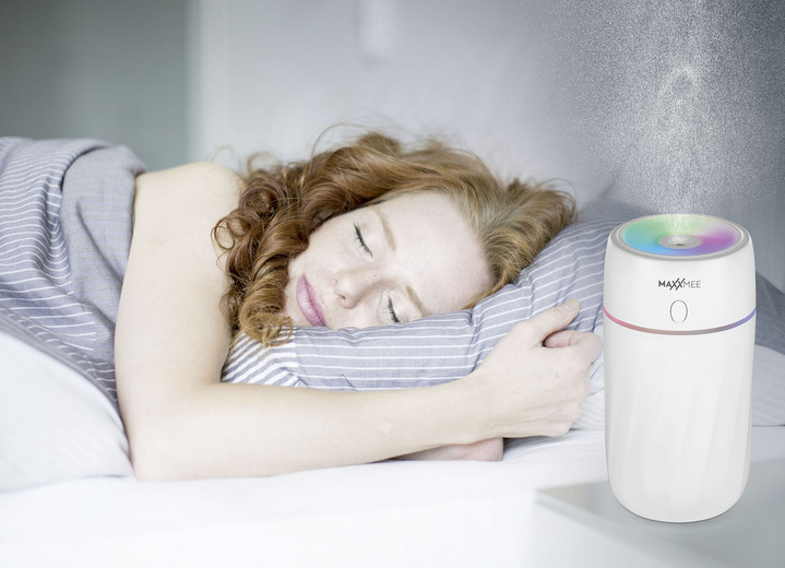 - Tragbarer Mini-Luftbefeuchter mit LED-Beleuchtung, in Farbe WEISS Ansicht 3