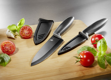 Dauerhaft scharfes Messer-Set mit spezialbeschichtetem Klingenstahl