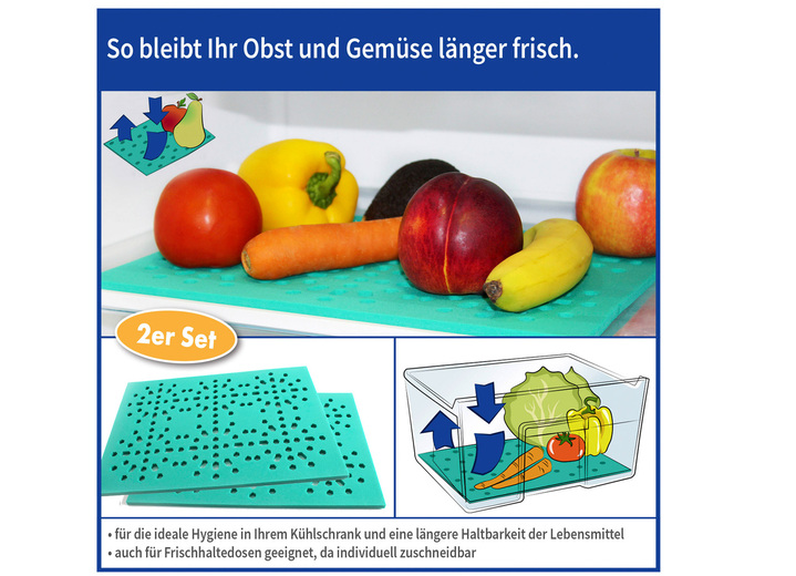 - Kühlschrank-Unterlage  2er-Set, in Farbe GRÜN Ansicht 1