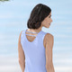 Strandkleider - Zweierpack Laurina Kleider mit Volant-Abschluss, ärmellos – Farbe 1X HIMMELBLAU, 1X MARINE – Ansicht 2 Strandkleider - Zweierpack Laurina Kleider mit Volant-Abschluss, ärmellos, in Größe 036 bis 056, in Farbe 1X BEERE, 1X SCHWARZ – Farbe 1X HIMMELBLAU, 1X MARINE – Ansicht 2