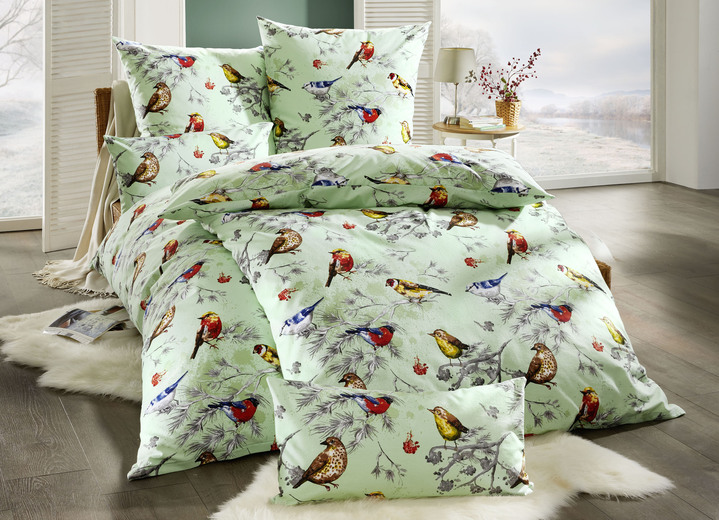 Bettwäschegarnituren - Bettwäsche-Garnitur von Biberna mit Reißverschluss, in Größe 111 (40/80 cm + 135/200 cm) bis 115 (80/80 cm + 155/220 cm), in Farbe CREME Ansicht 2