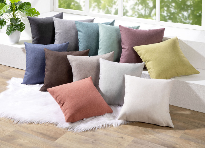 Dekokissen & Hüllen - Wohnaccessoires mit Fleckschutz-Ausrüstung Ansicht 2 Dekokissen & Hüllen - Wohnaccessoires mit Fleckschutz-Ausrüstung, in Größe 101 (Sesselschoner, 48x150 cm) bis 915 (Stuhlkissen, 42x42x6 cm), in Farbe BRAUN Ansicht 2