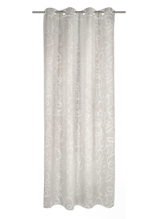 Modern - Verdunkelungsschals mit Ösen, in Größe 365 (H145xB135 cm) bis 458 (H245xB135 cm), in Farbe CREME, in Ausführung Übergardine 