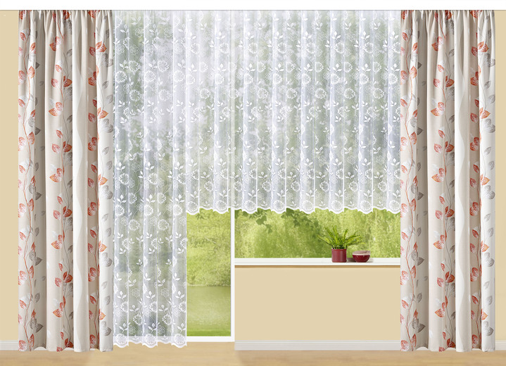 - Langstore mit Universalschienenband und gebogten Abschlüssen, in Größe 210 (H220xB300 cm) bis 226 (H245xB600 cm), in Farbe WEISS Ansicht 2