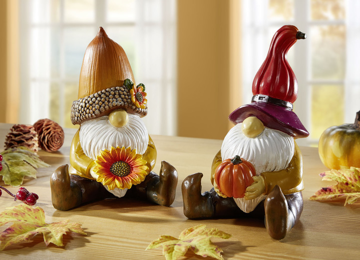 Figuren - Wichtelfiguren aus Polyresin, 2er-Set, in Farbe ROT-ORANGE