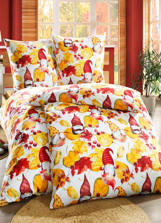 - Bettwäsche-Garnitur aus Flanell-Qualität, in Größe 112 (80/80 cm + 135/200 cm) bis 115 (80/80 cm + 155/220 cm), in Farbe MULTICOLOR Ansicht 1