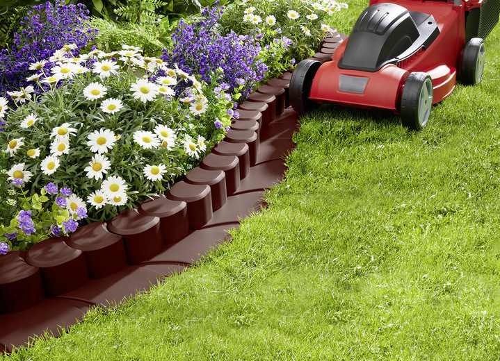 Garten - Flexi-Rasenkante, 8er-Set, mit Fahrspur, in Farbe DUNKELBRAUN Ansicht 2