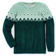 Langarm - Pullover mit flauschigem Garn – Farbe FLASCHENGRÜN-MINT-ECRU Langarm - Pullover mit flauschigem Garn, in Größe 036 bis 052, in Farbe BEERE-ROSENHOLZ-ECRU