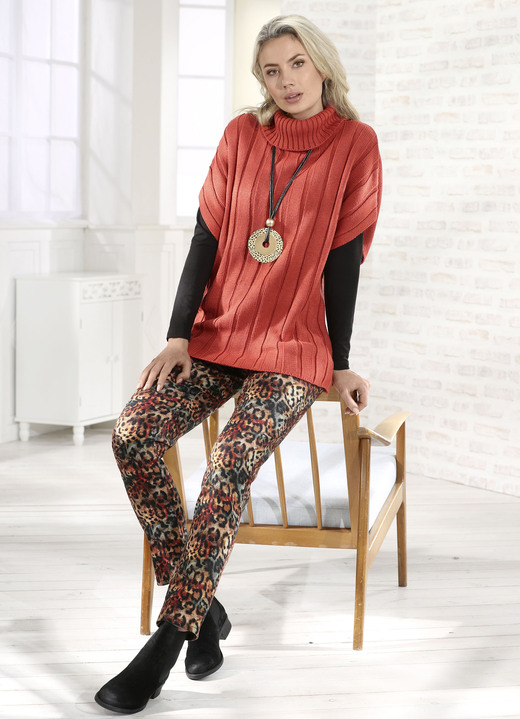 Hosen - Hose in angesagter Tierfelldessinierung, in Größe 017 bis 050, in Farbe TERRA-BUNT Ansicht 5