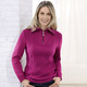 Basics - Pullover mit nachhaltig recycelter Baumwolle – Farbe HIMBEERE Basics - Pullover mit nachhaltig recycelter Baumwolle, in Größe 036 bis 052, in Farbe GRAU MELIERT