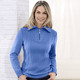 Basics - Pullover mit nachhaltig recycelter Baumwolle – Farbe AZURBLAU Basics - Pullover mit nachhaltig recycelter Baumwolle, in Größe 036 bis 052, in Farbe GRAU MELIERT
