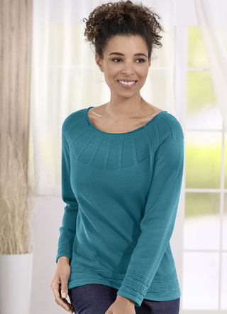 Pullover in Strukturmix