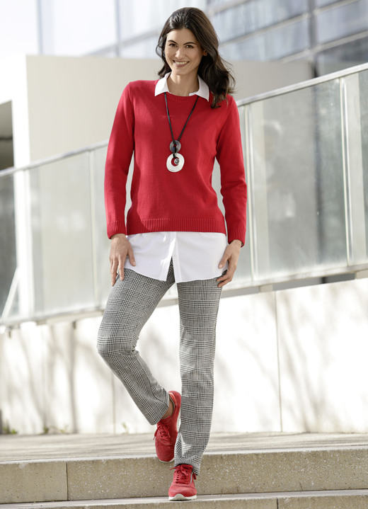 Hosen - Hose mit aktueller Glencheck-Dessinierung Ansicht 7 Hosen - Hose mit aktueller Glencheck-Dessinierung, in Größe 018 bis 235, in Farbe MARINE-GRAFIT Ansicht 7